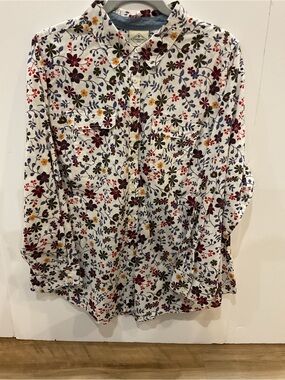 St. John’s Bay Fall Floral Button‑Down - Size 0X | EUC